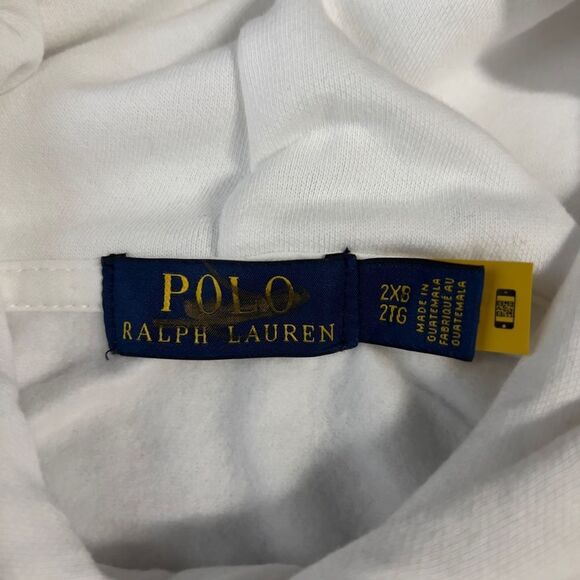 Ralph Lauren Men's White Hoodie with Colorful Logo NEW - Picture 2 of 3